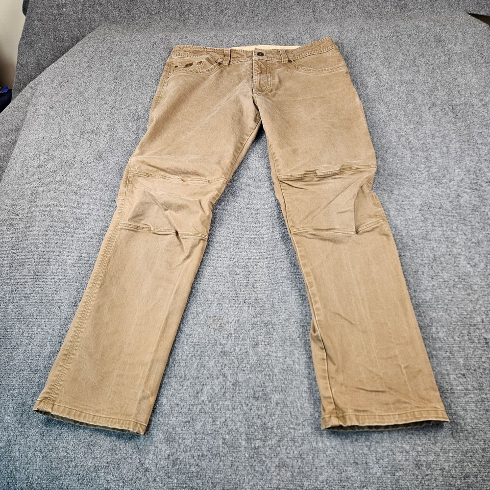 Kuhl Rydr Mens 36x32 Khaki Brown‎ Articulated Knee Hiking Work Pants 5105